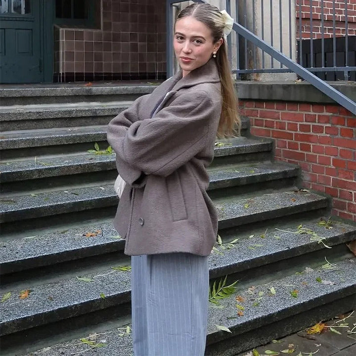 Le Clair™ | Manteau en laine avec revers