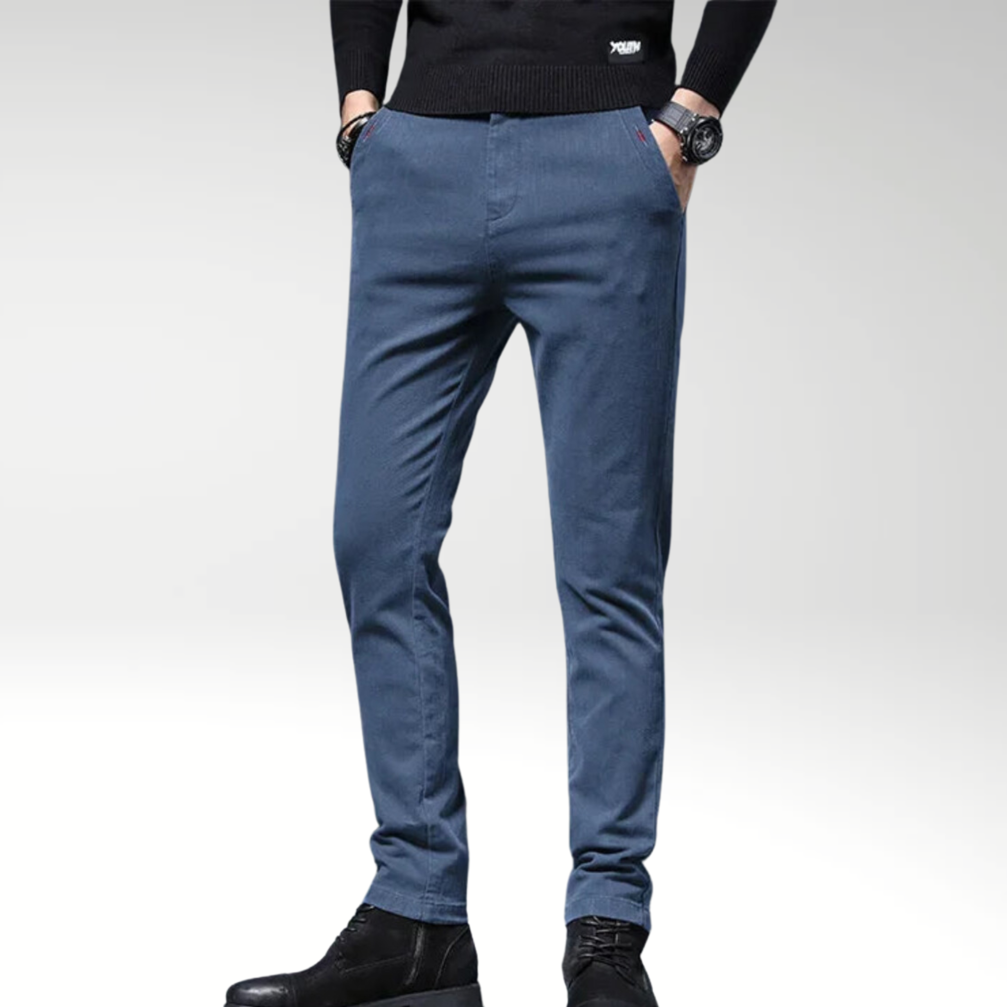 Le Clair™ | Pantalon slim en coton stretch classique