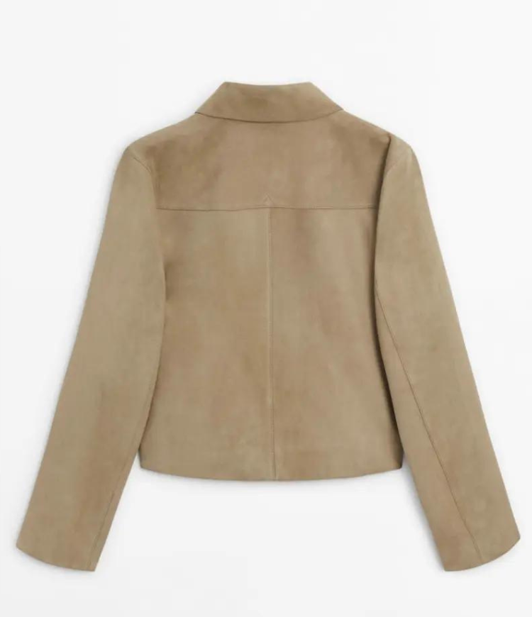 Le Clair™ | Veste en cuir beige