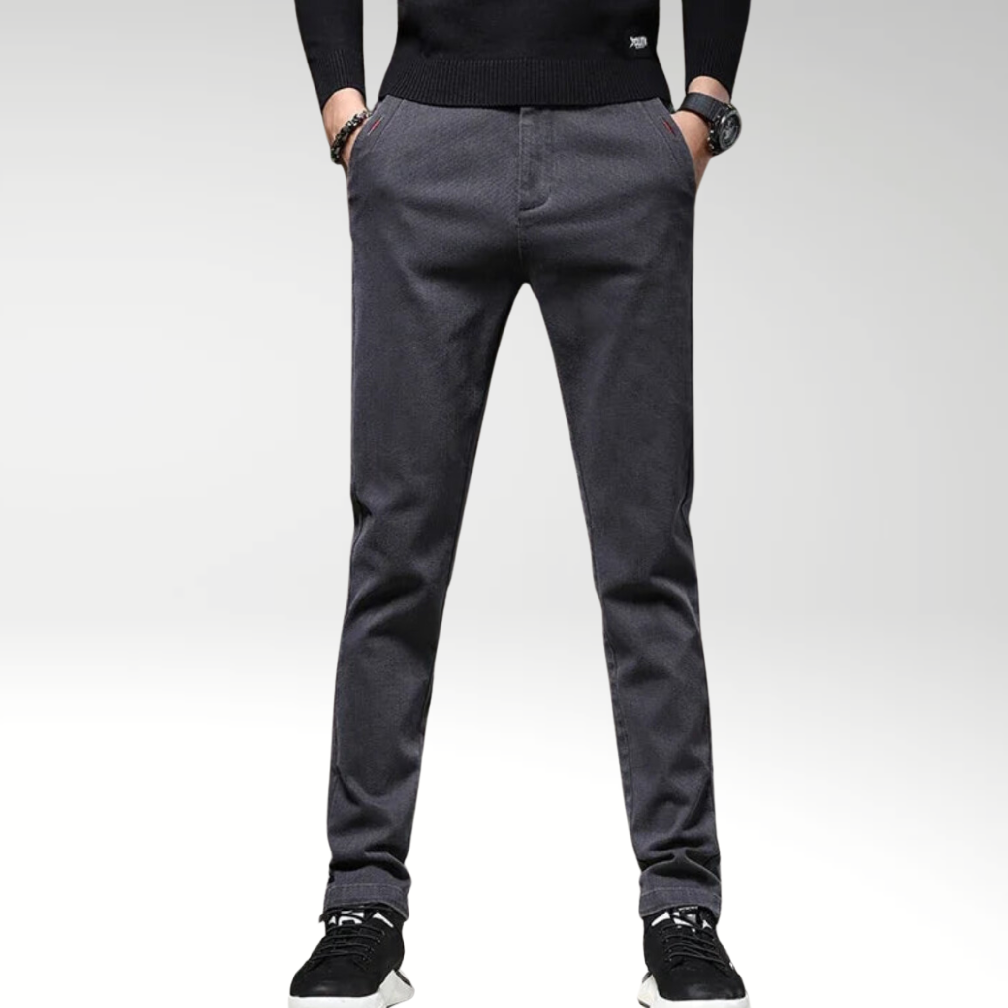 Le Clair™ | Pantalon slim en coton stretch classique