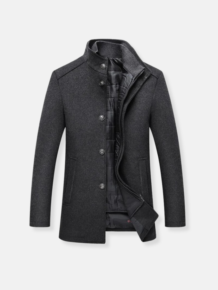 Trench-coat en laine pour hommes