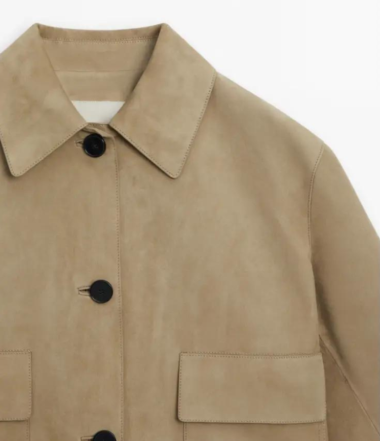 Le Clair™ | Veste en cuir beige