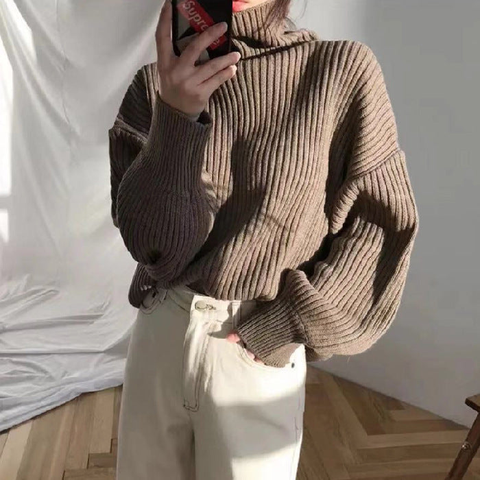 Le Clair™ | Luxe Pull à col roulé et à manches ballon