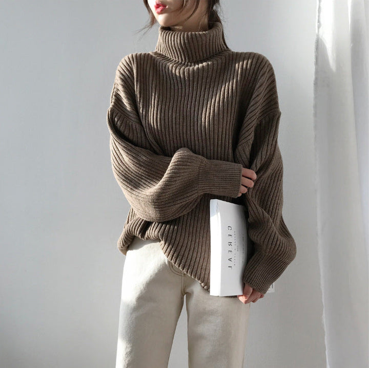 Le Clair™ | Luxe Pull à col roulé et à manches ballon