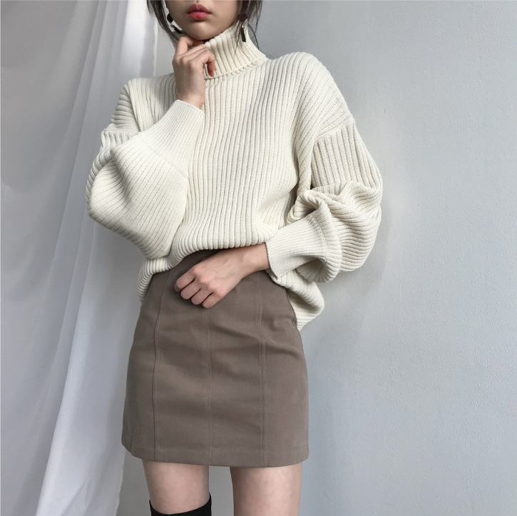 Le Clair™ | Luxe Pull à col roulé et à manches ballon