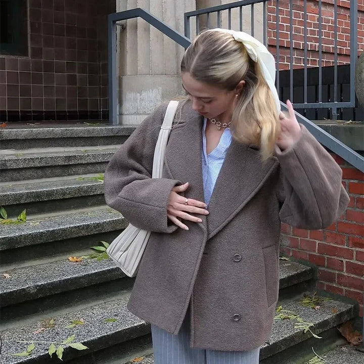 Le Clair™ | Manteau en laine avec revers