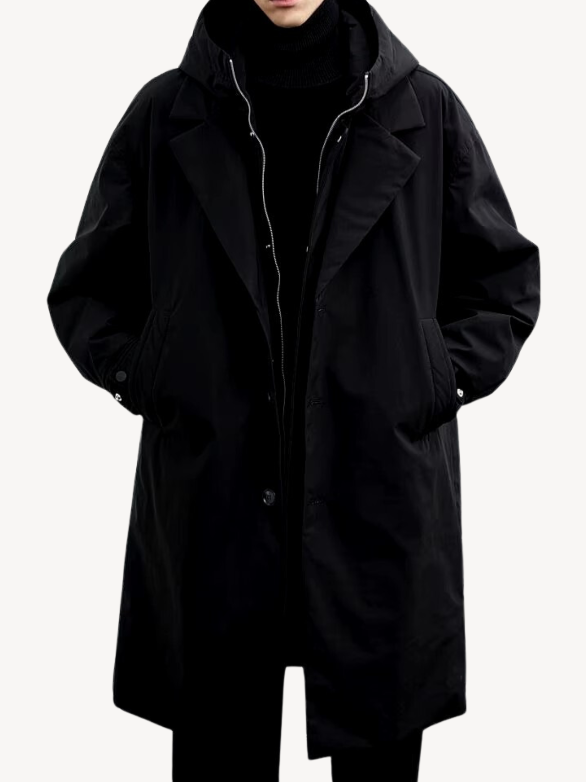 Lino | Manteau trench classique avec capuche