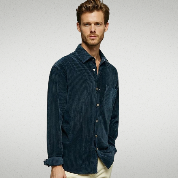 DUDLEY | CHEMISE CASUAL EN VELOURS CÔTÉ