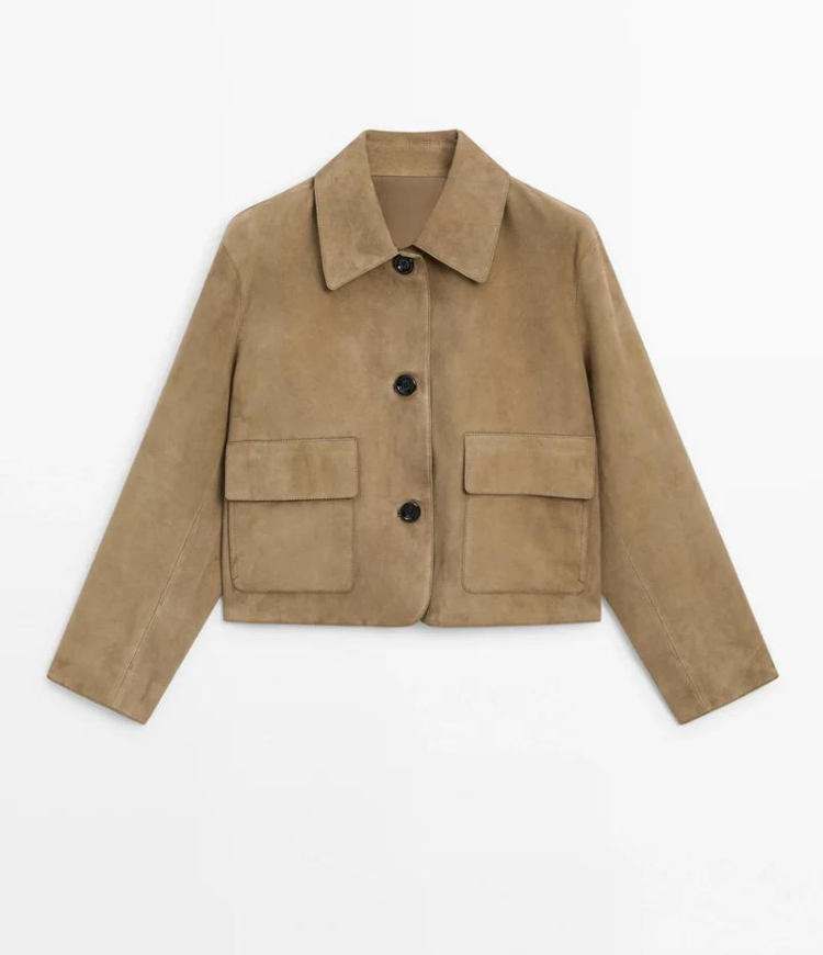 Le Clair™ | Veste en cuir beige