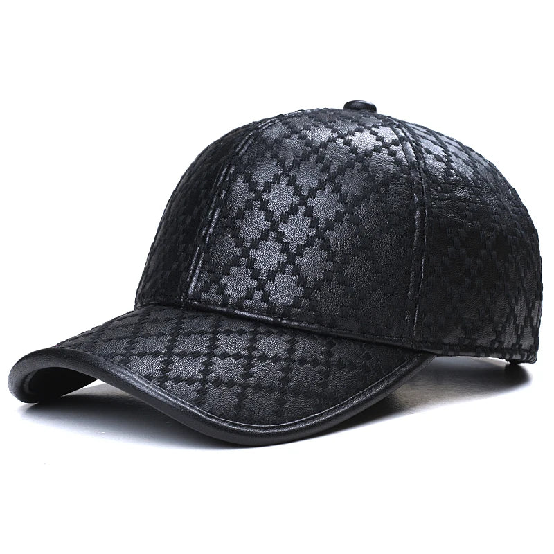 Matteo™ - Casquette en cuir embossé pour un style sophistiqué