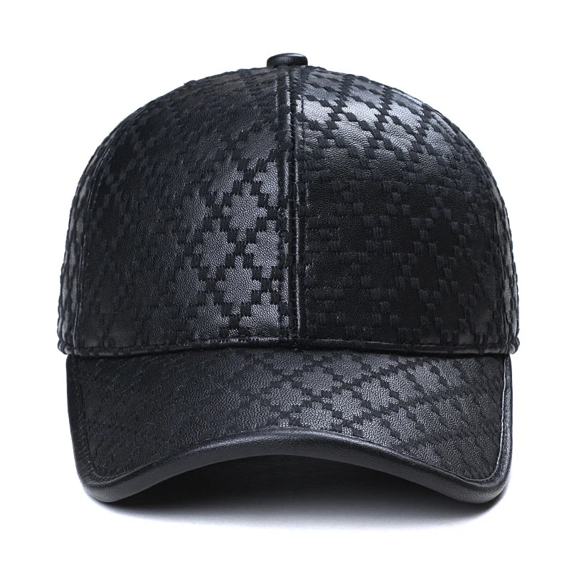 Matteo™ - Casquette en cuir embossé pour un style sophistiqué