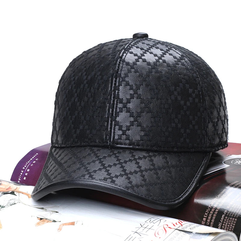 Matteo™ - Casquette en cuir embossé pour un style sophistiqué