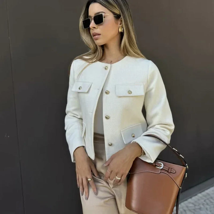 Le Clair™ | Veste de luxe virale avec boutons dorés