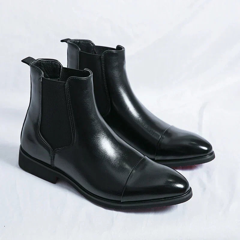 Damien | Bottines Chelsea en cuir véritable