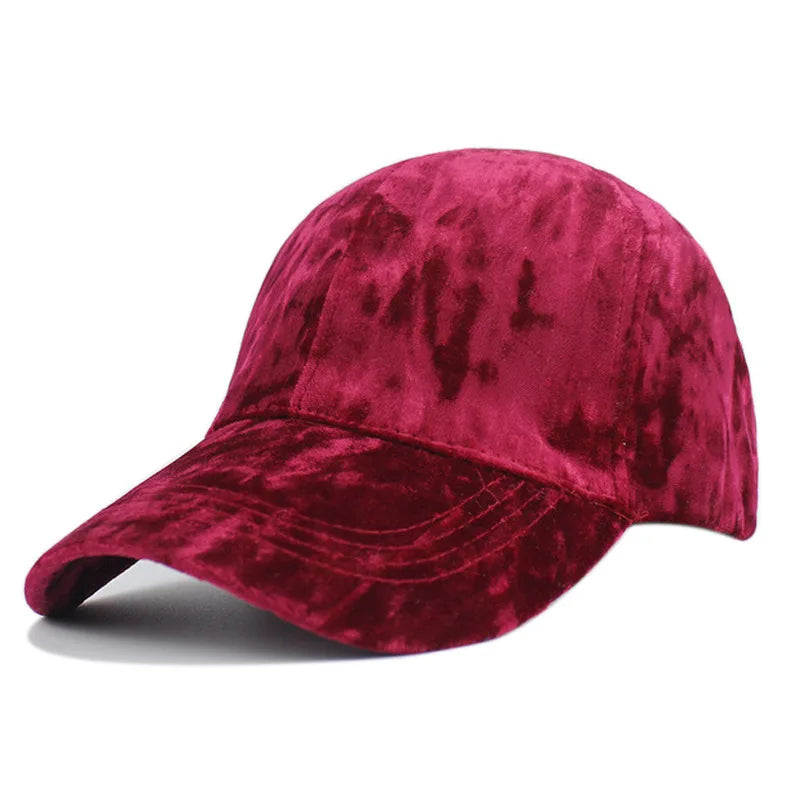 Damien™ - Casquette en velours noir au style audacieux