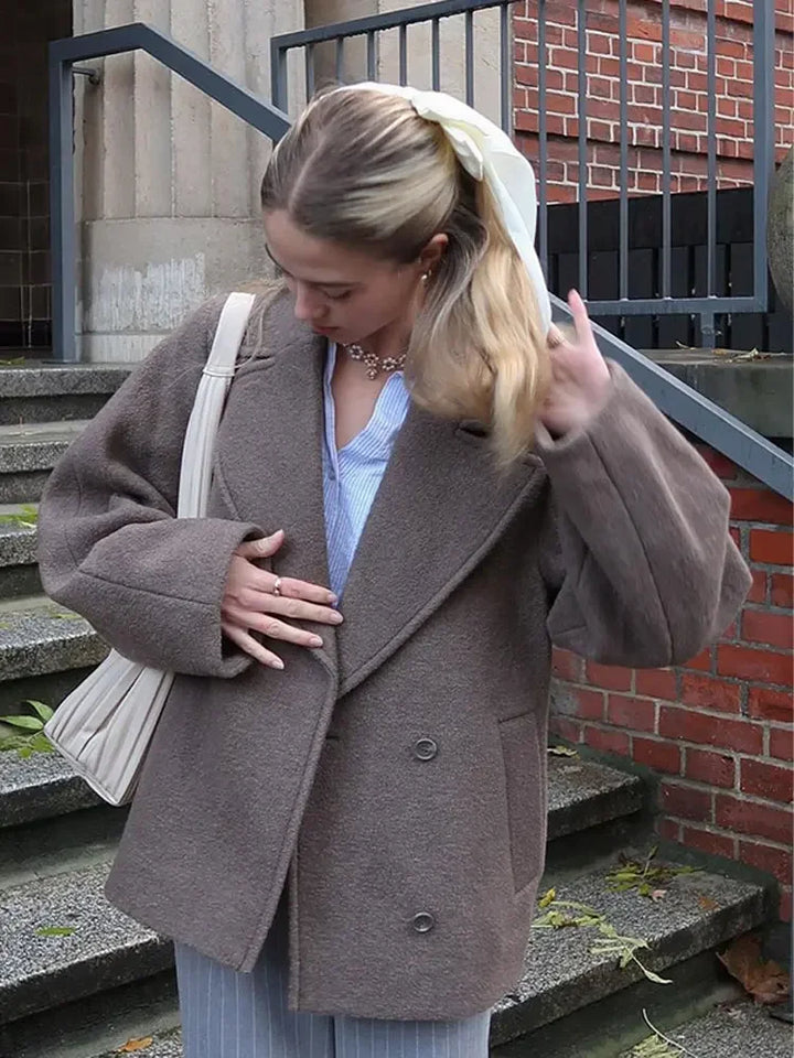 Le Clair™ | Manteau en laine avec revers