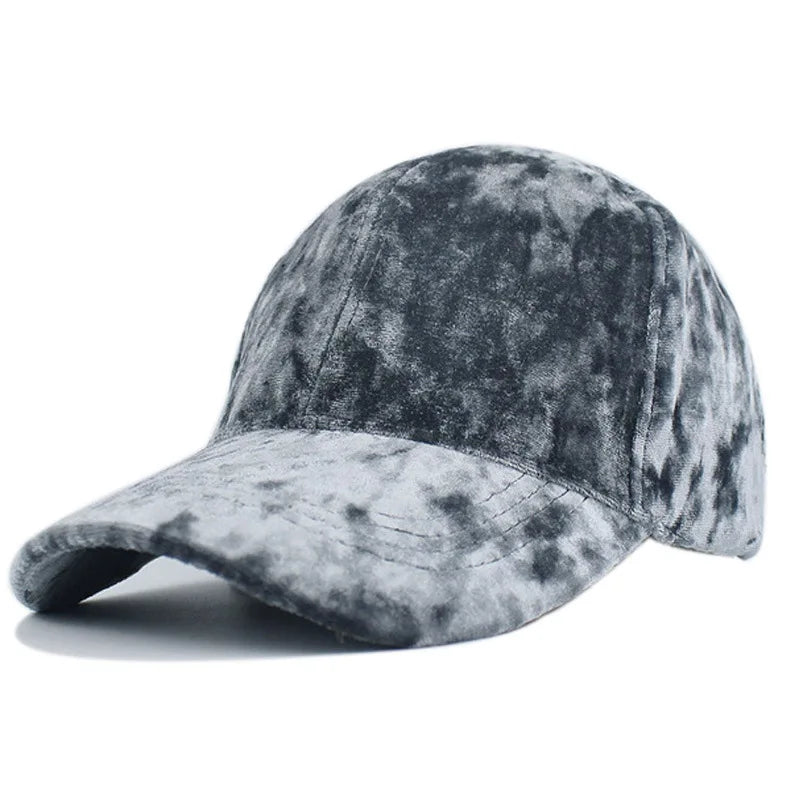 Damien™ - Casquette en velours noir au style audacieux