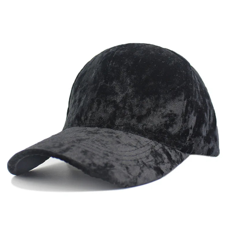 Damien™ - Casquette en velours noir au style audacieux