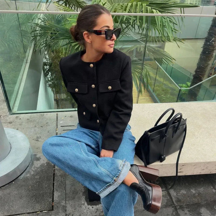 Le Clair™ | Veste de luxe virale avec boutons dorés