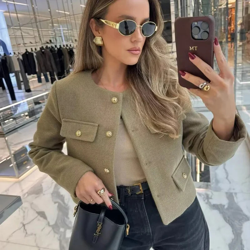 Le Clair™ | Veste de luxe virale avec boutons dorés