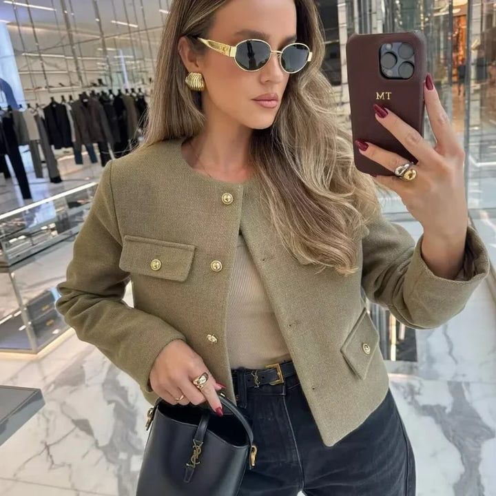 Le Clair™ | Veste de luxe virale avec boutons dorés
