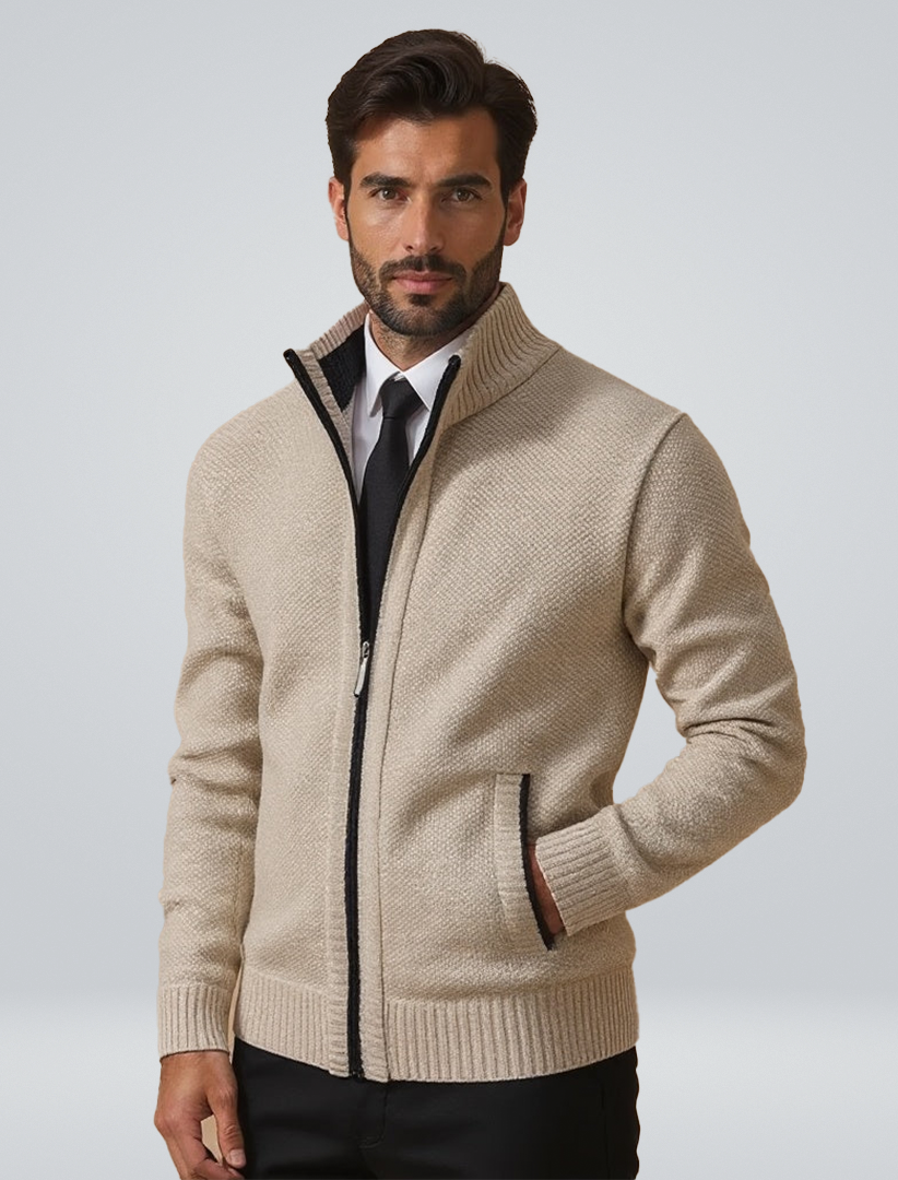 Benjamin | Cardigan en Maille avec Fermeture Éclair