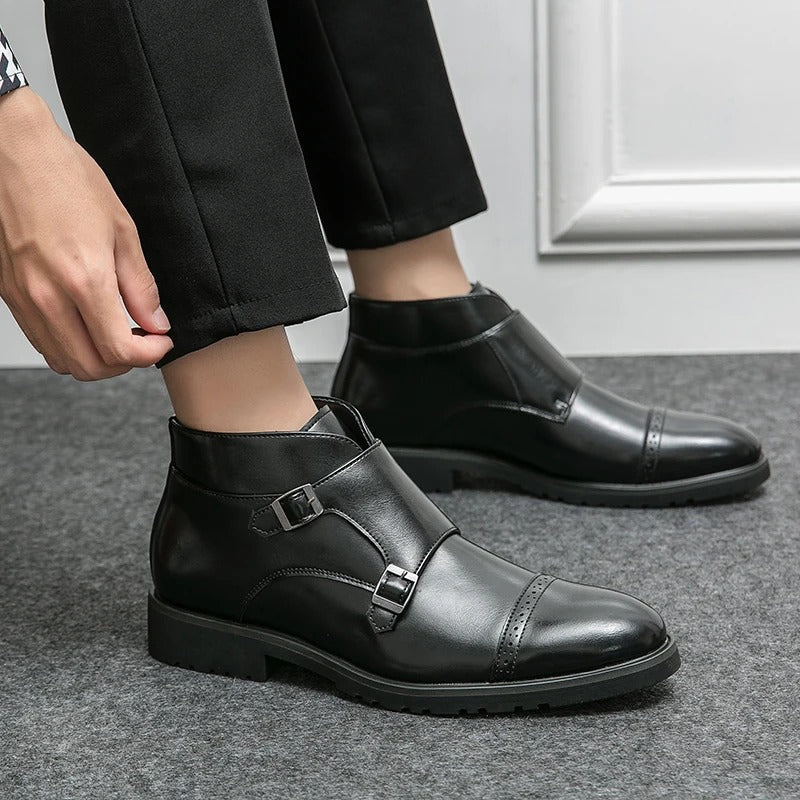 Darell | Bottes en cuir à lacets doubles avec sangles