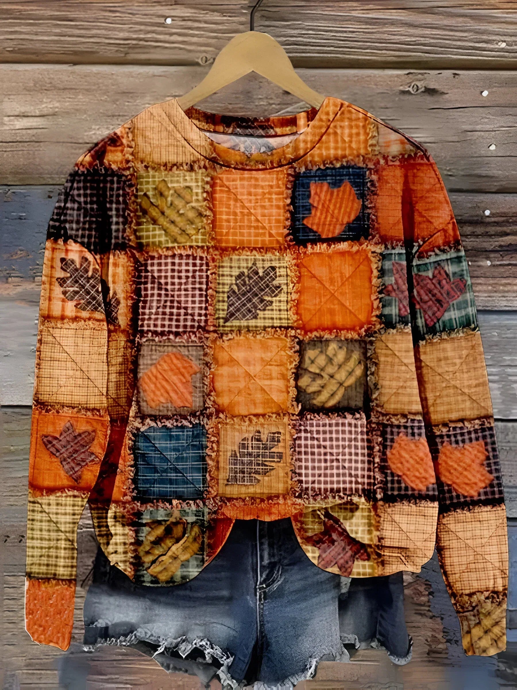 Evelien - Pull en patchwork doux